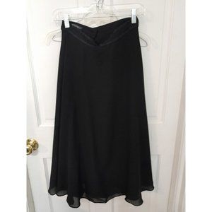 Counterparts Black Flowing Skirt Size 6 100 Percent Polyester  Very Nice